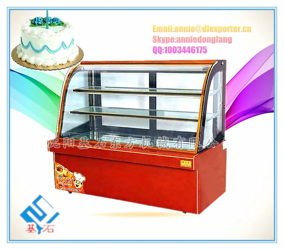 Wooden Glass Display Cabinet Ice Cream Display Cabinet Cold Food