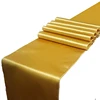 Linen Table Runner Silk and Smooth Fabric Runner 12*108 inch Satin Table Runners for Wedding Banquet Birthday Party Decoration