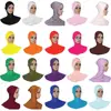 Hot Sale New muslim style headscarf girls plain color hijab cap