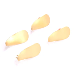 High Quality Geometry Copper Gold Plated Dangle Earring Stud Findings For Jewelry Making Supplies