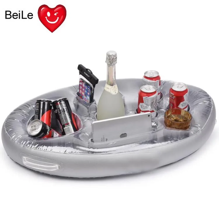 Inflatable Pool Floating Food Tray With Cup Holder Buy Plastic