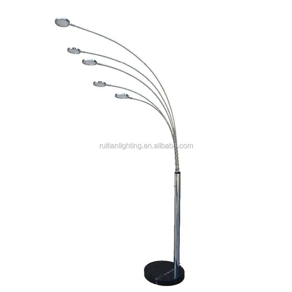 Metal Dimmer Chrome 5 Light Led Arc Floor Lamp Buy 5light Arc Lamp,Chorme Floor Lamp,Arc