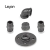3/4 floor flange diy pipe shelve malleable iron outdoor pipe furniture floor flange industrial retro wall mount black metal pipe