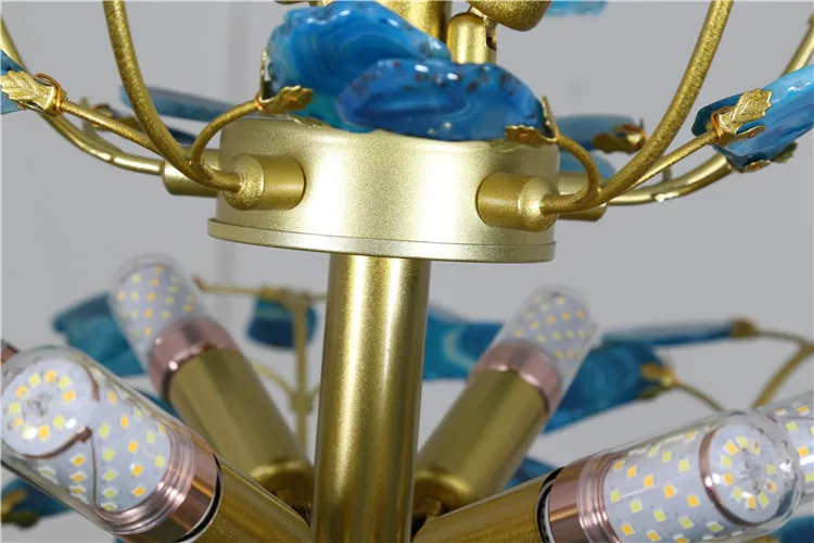 post modern factory price Restaurants Hotels agate commercial led luxury chandelier pendant lighting