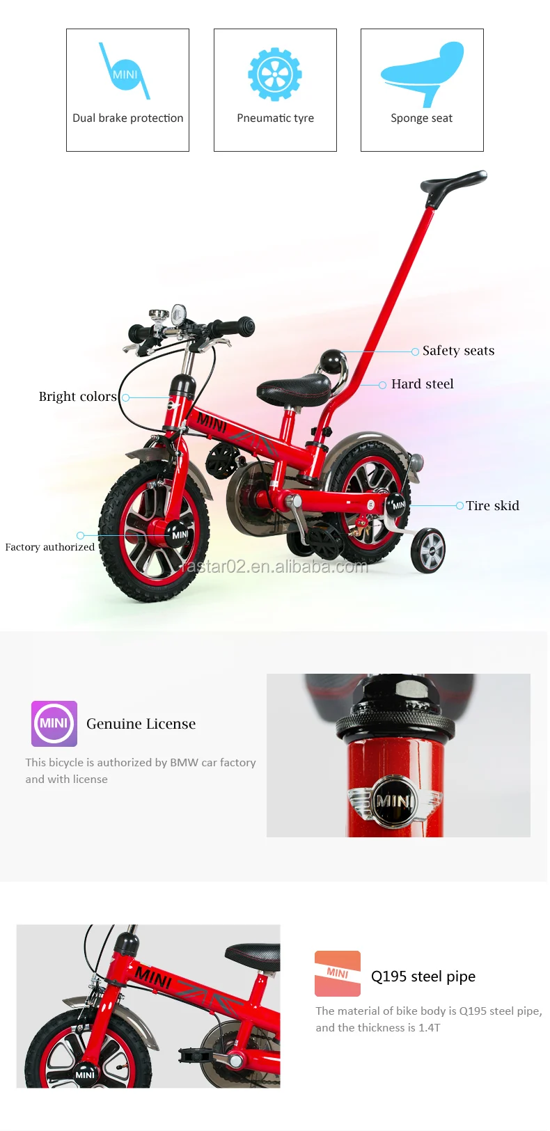 rastar mini cooper bike