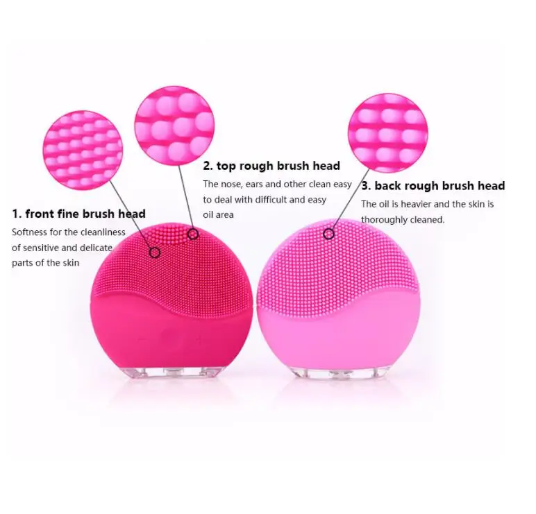 Facial Cleansing Brush Face Scrubbers Waterproof Silicon Facial Cleaner and Massager Electric Cleansing for Deep Cleansing Care