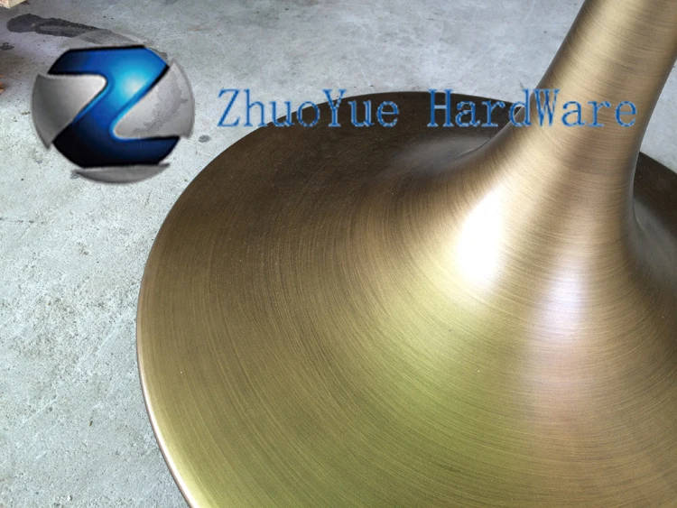 Antique style cast wrought iron table legs brushed bronze Round tulip table base For Eero Saarinen marble tulip dining Table