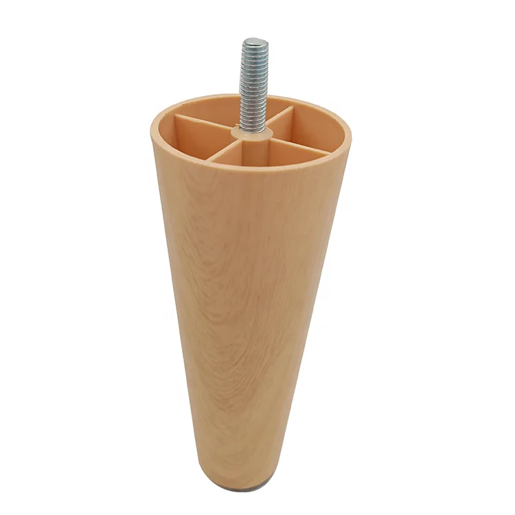 American Style Feet Producer Plastic Furniture Wooden Grain Color Cone