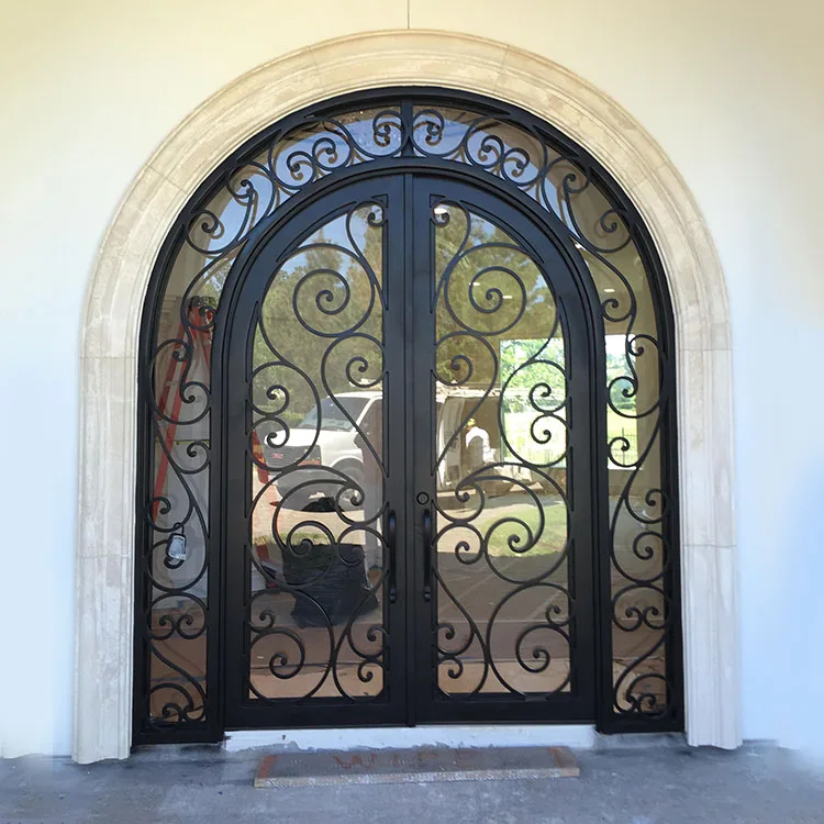 Solid Entry Door Wrought Iron Villa Main Entrance Stainless Steel Door ...