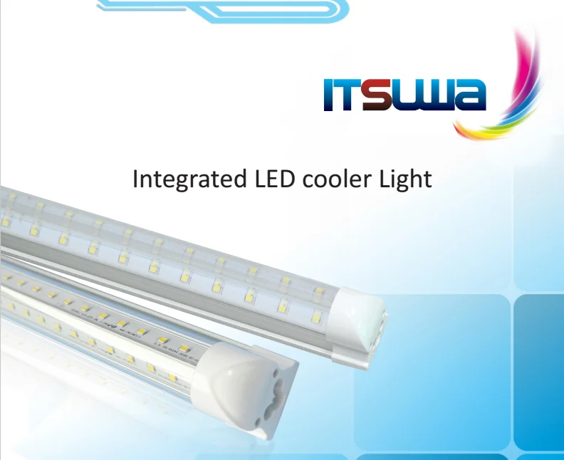 High Wattage High Lumen 120lm/w Integrated Led Cooler Light V Shapeled