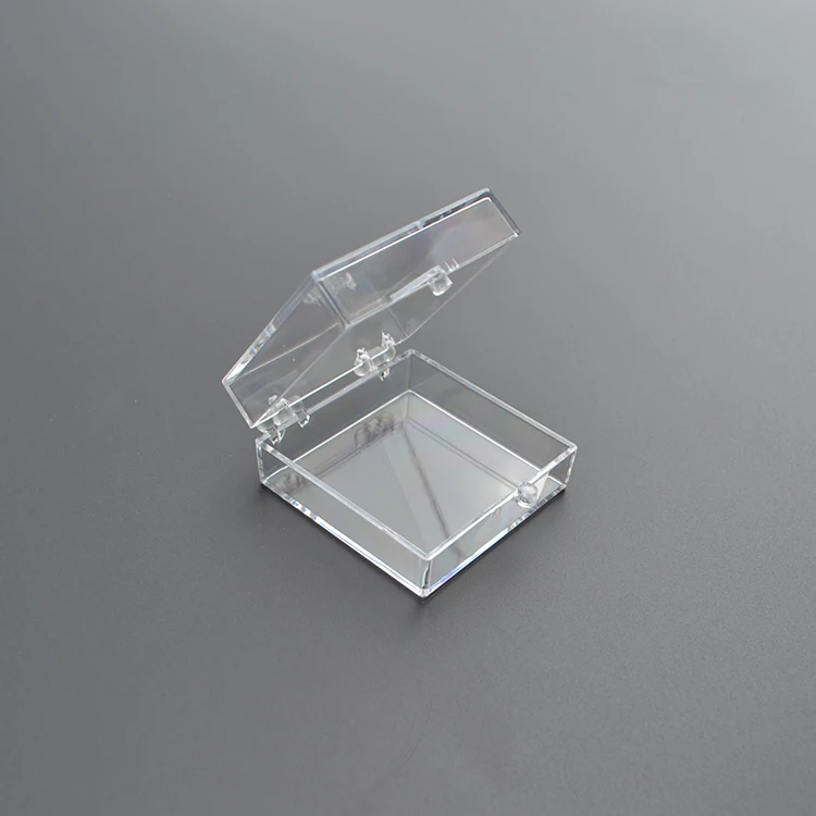 40*40*20mm Small Clear Plastic Hinged Box Clear Plastic Jewelry Box