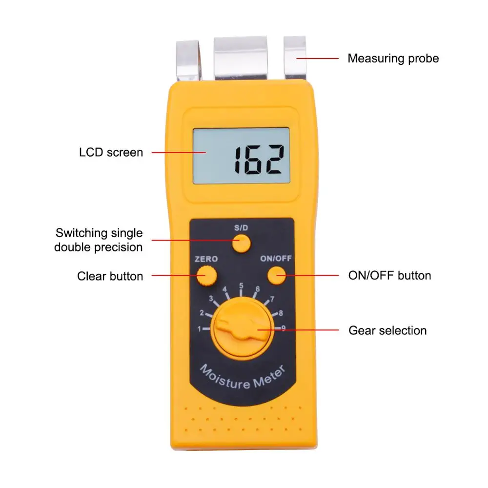 Textile Materials Moisture Meter/Analyzer/Tester DM200T