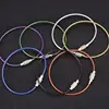 4 Inches Stainless Steel Wire Keychains Heavy Duty Luggage Tags Loops Tag Keepers 2mm Cable Key Rings String Twist Barrel
