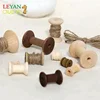 Wood Spools Tiny Wooden Sewing Spools for Crafts DIY Woodcraft Supply Sewing Bobbins