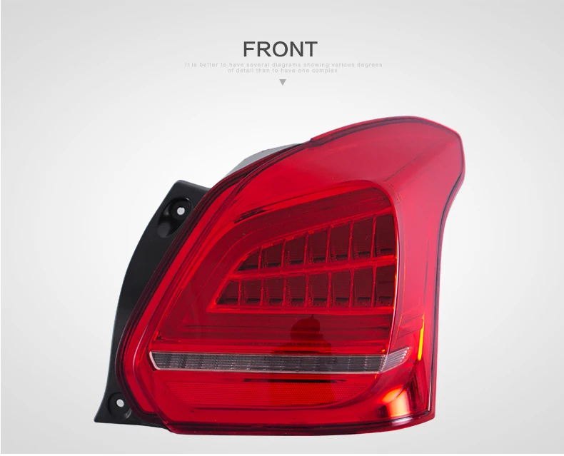 2019 new Car LED taillight for Suzuki Swift Tail Lamp 2017 2018 2019  Swift Tail lamp moving signal+DRL+Reverse light