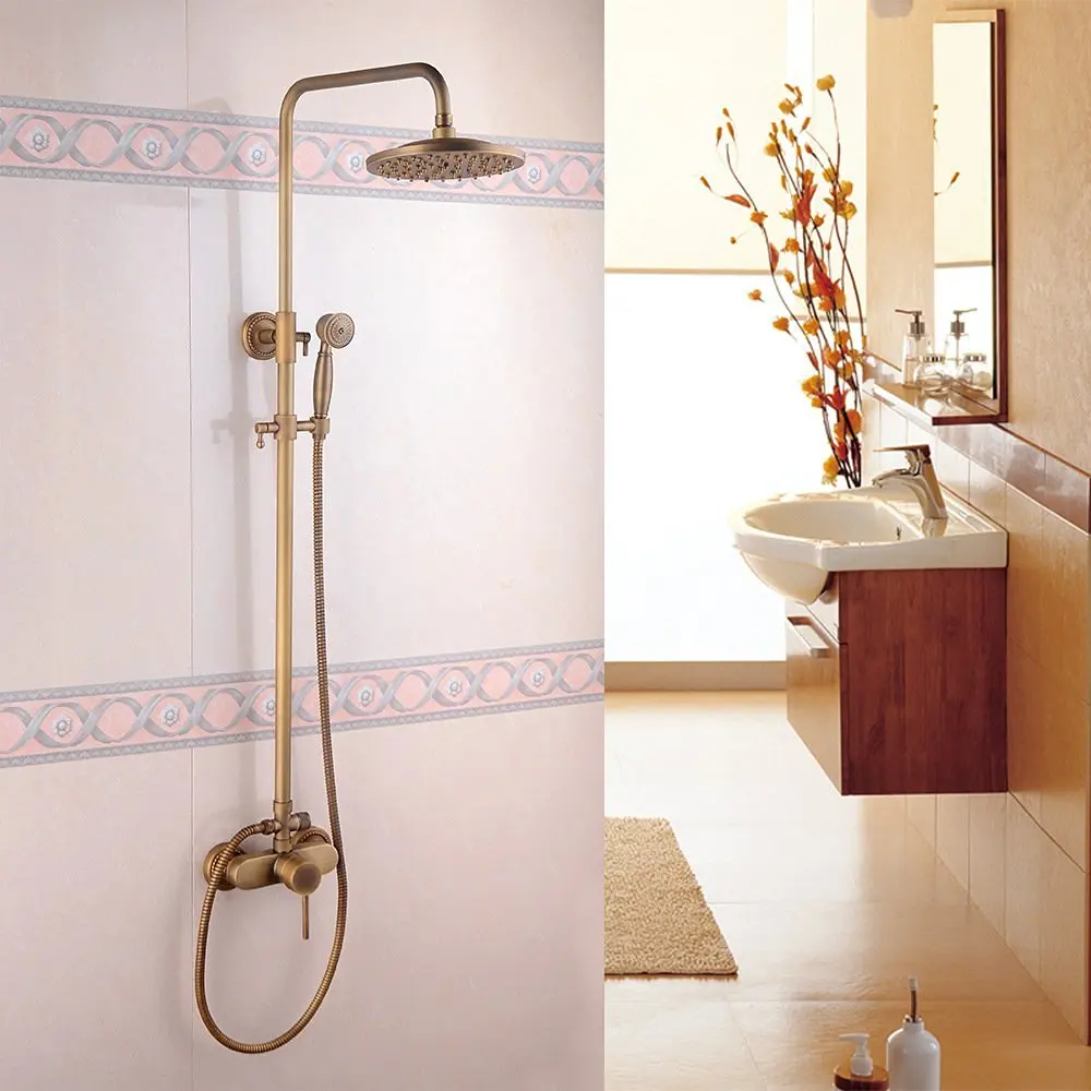 JinRou Modern unique design European-style luxury vintage copper plating shower faucets