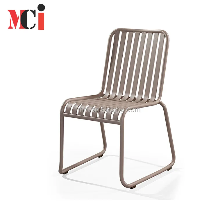 Outdoor French Woven Aluminum Bistro Chair Paris Riviera Cafe Chair