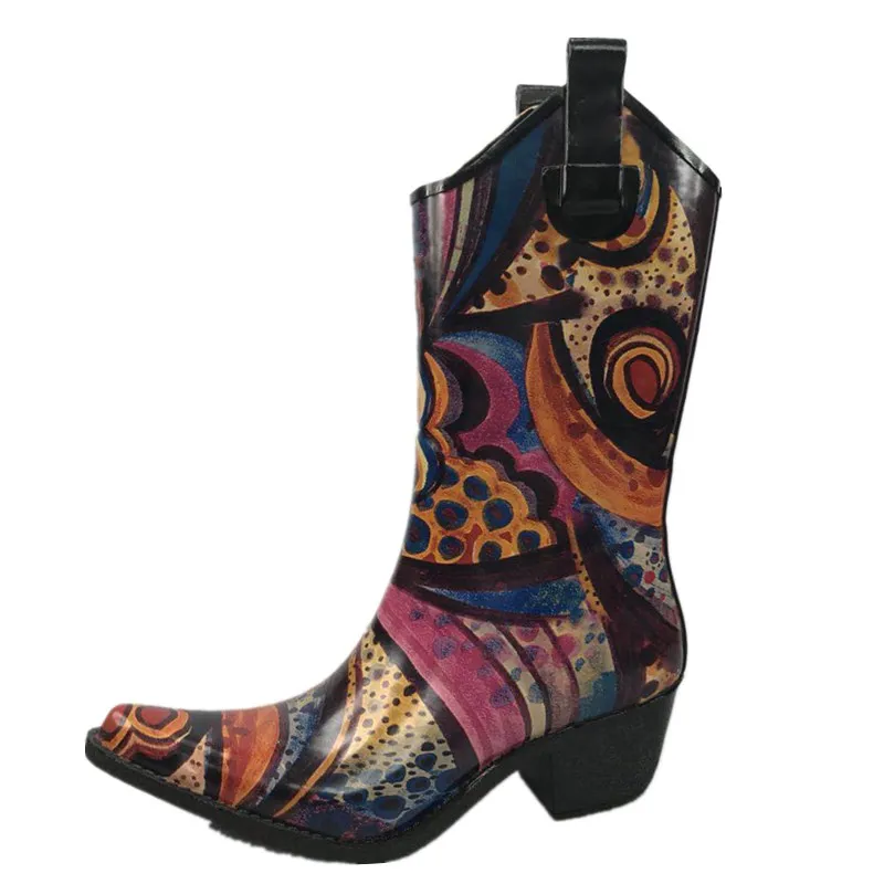 rubber cowboy boots ladies