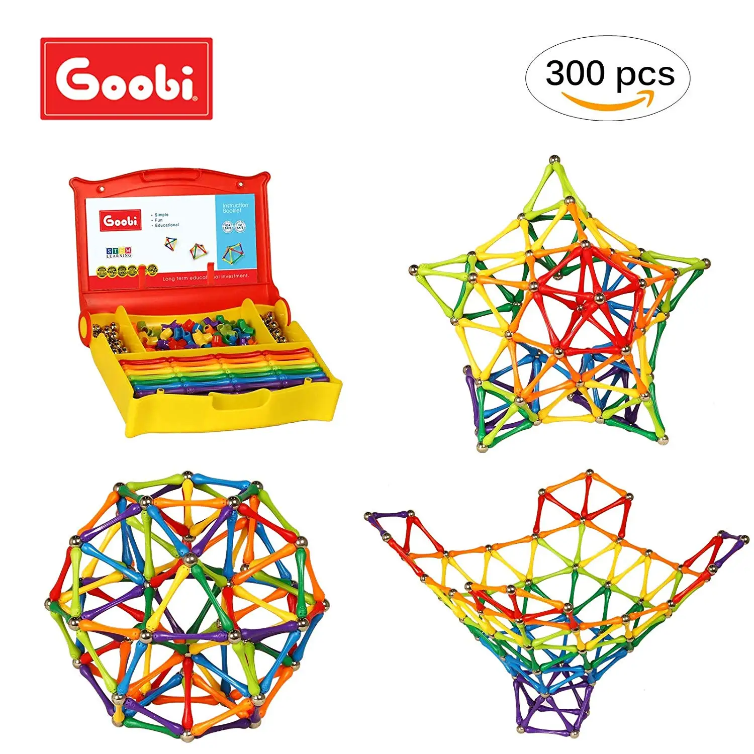 Goobi 70 Piece Construction Set Building Toy Active Play Sticks STEM Learni...