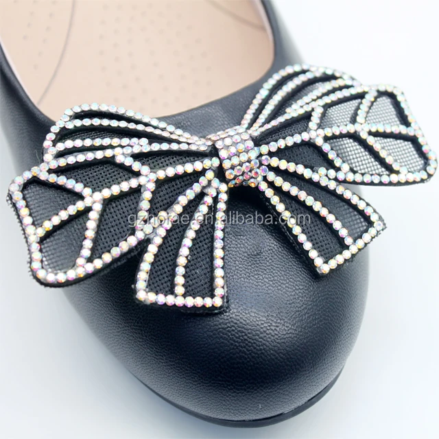 H013 Cheap Decoration Shoe Bow For Ladies Rhinestone Footwear