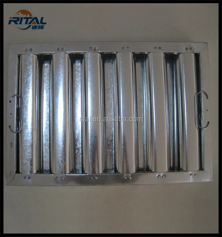 Kitchen Range Hood Baffle Grease Filter For Commercial Exhaust Hood