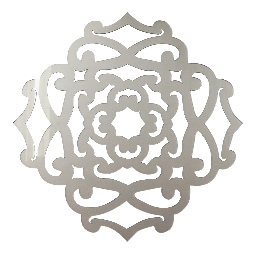 Hs01700 New Arrival Acrylic Charger Plates Placemat Laser Cut Silver