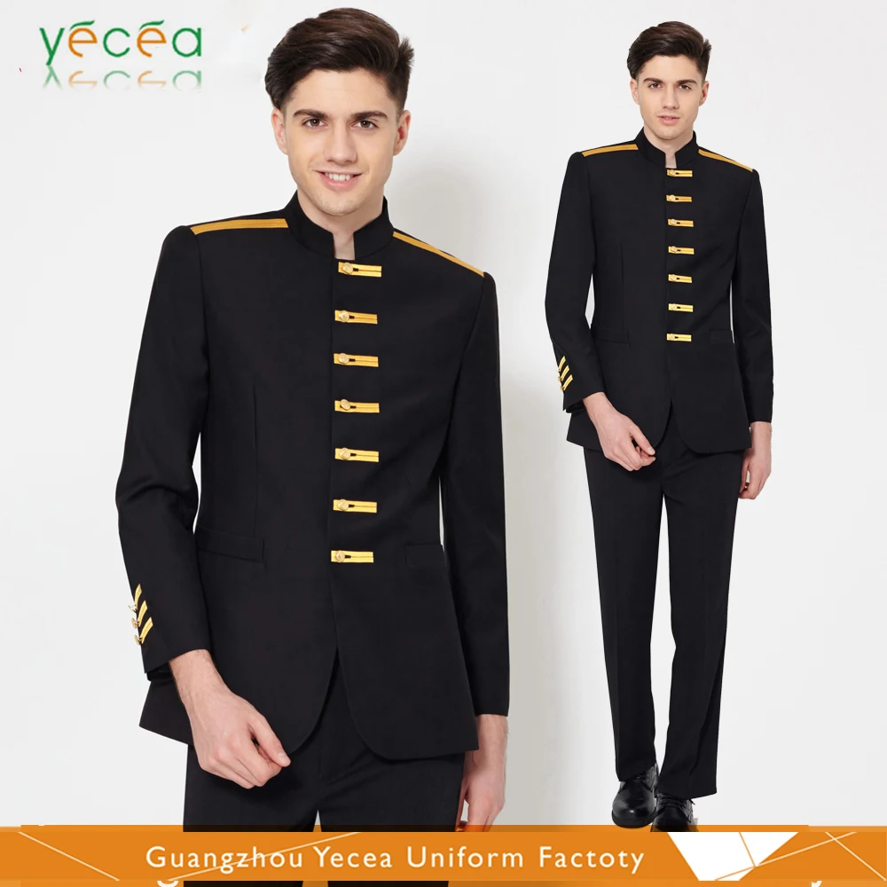 100 Cotton Hotel Receptionist Guest Attendants Uniform Handsome