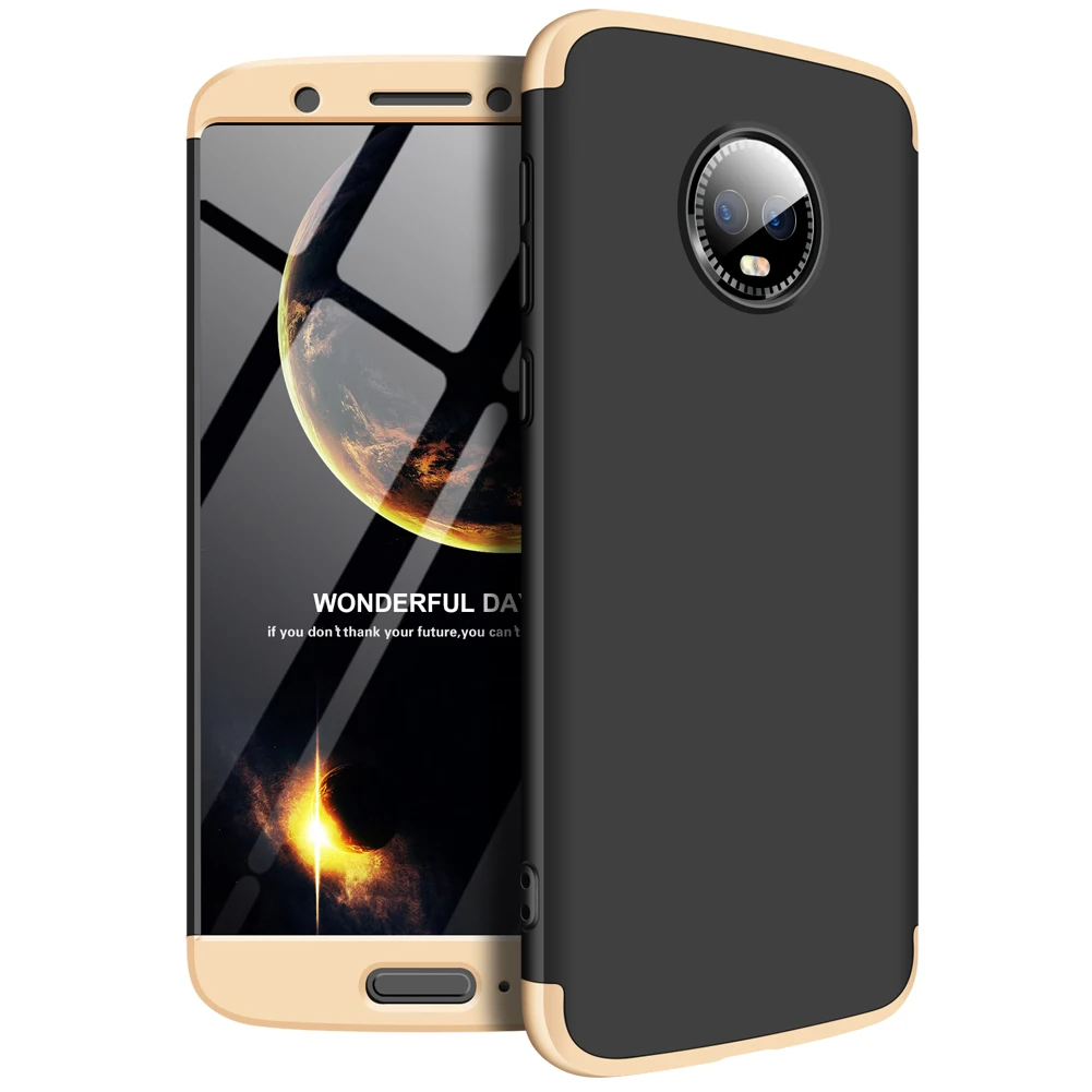360 cover Removable 3in1 Hard PC Shield Back Cover Case for Motorola moto G6