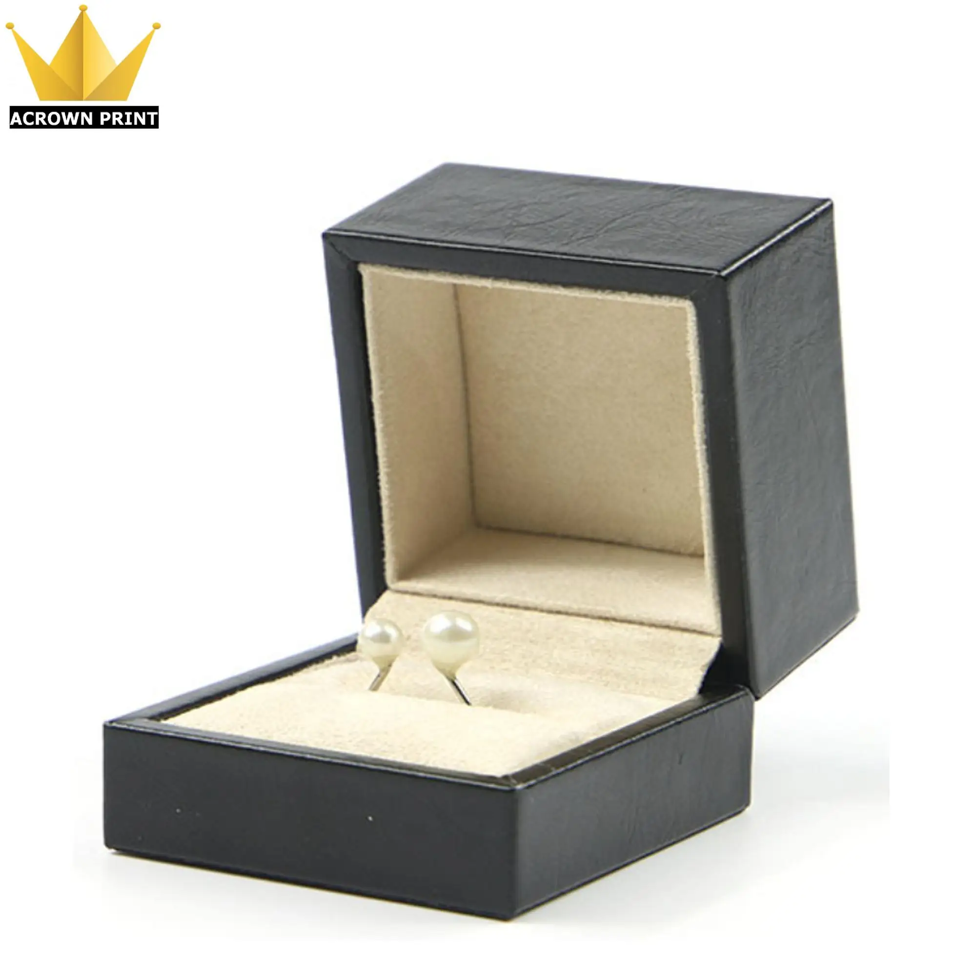 Free Shipping Customized Exquisite Black Pu Leather Luxury Jewellery Packing Gift Jewelry Boxes