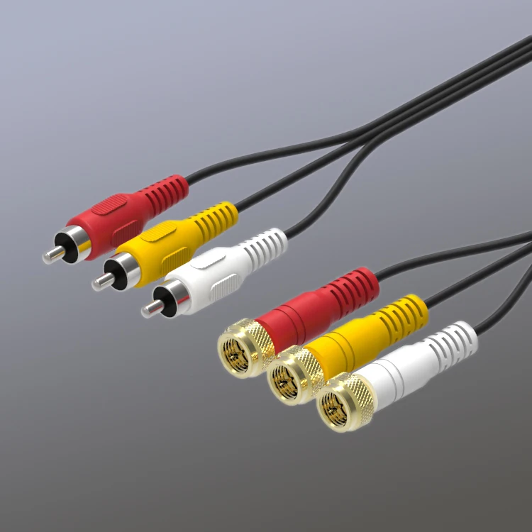 3 Rca Rg6 Adapter M To F Connector In Audio And Video Cables Buy