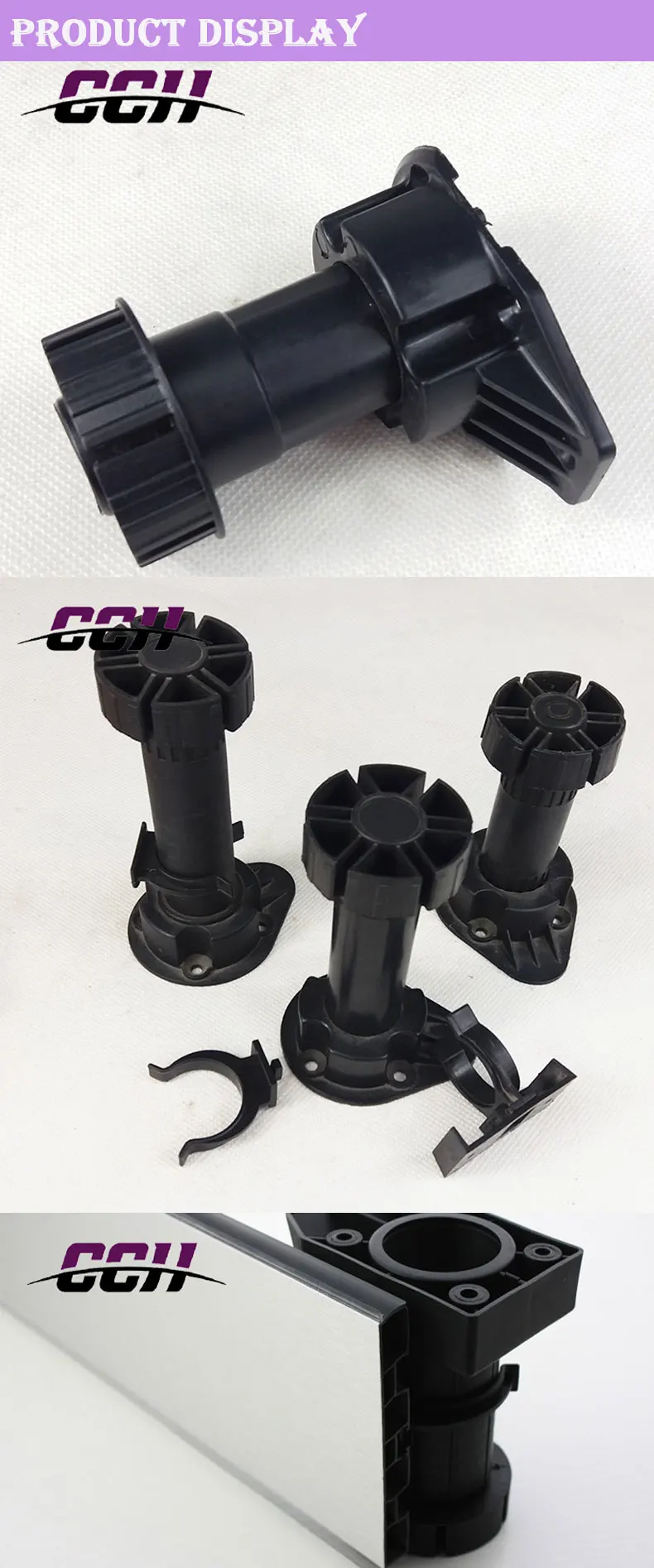 150mm Plinth Feet Legs Kitchen Adjustable Plastic Leg Base Unit
