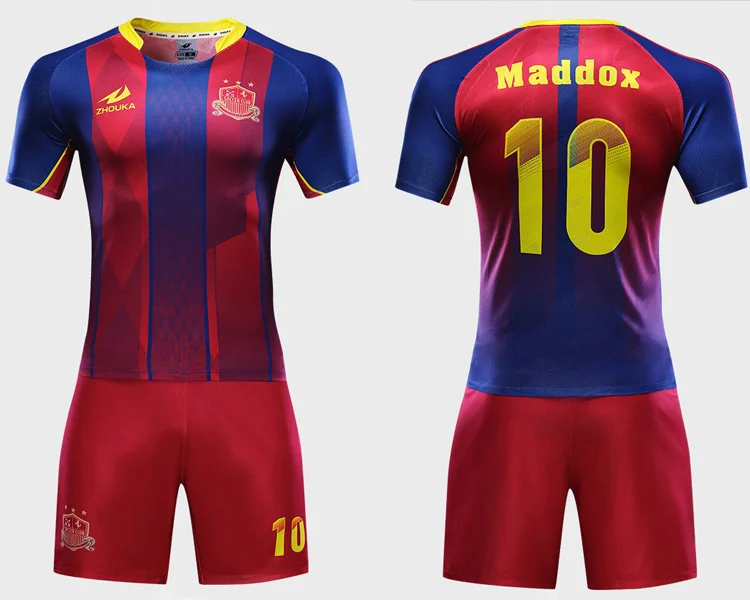 Red Black Soccer Wear With Sublimation Custom Blank Sports Jersey New Model Cheap Football Shirt