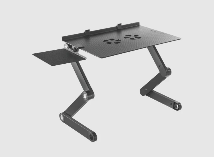 Height Adjustable Foldable Laptop Desk with Mouse Pad Side Mount ...