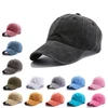 Unisex Washed Cotton Baseball Caps Adjustable Plain Dad Hat