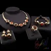 bangkok imitation jewelry luxury statement jewelry two color of chocolate bean jewelry set