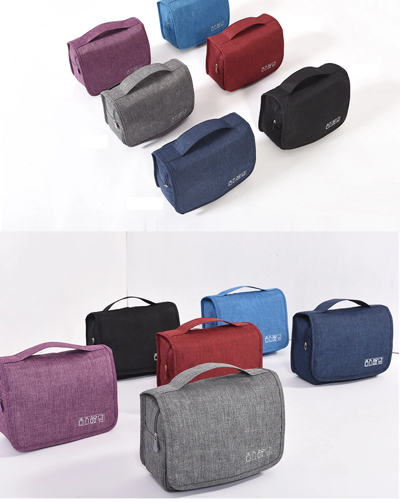 Women portable colorful camp travel outdoor hanging cosmetic bag