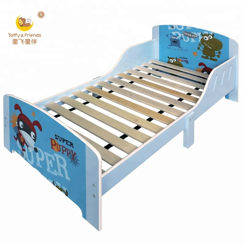 blue toddler bed