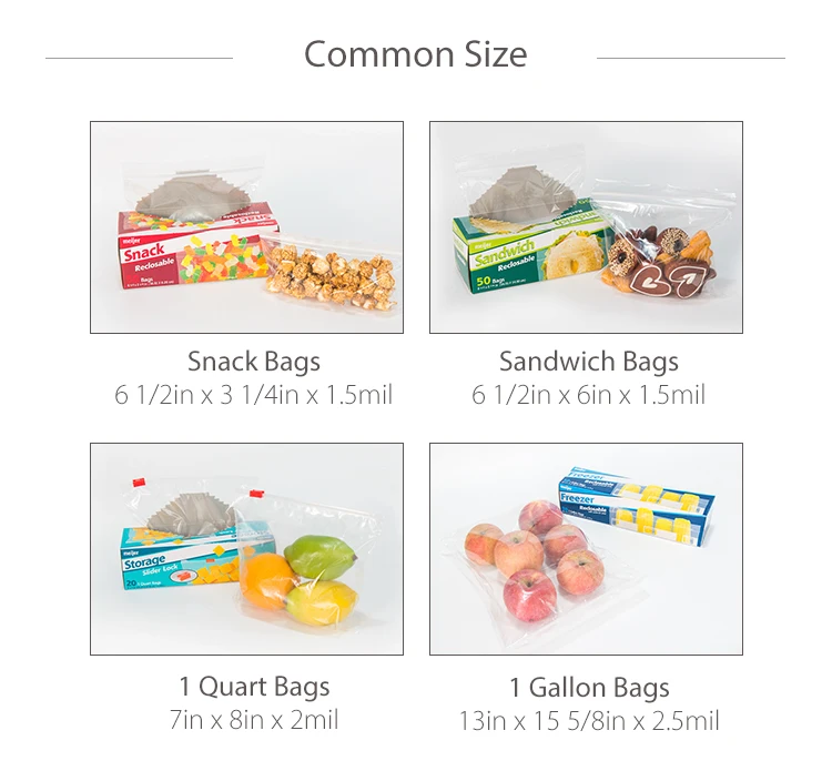 Ytbagmart批发定制印刷标志Pe食品储存包装滑块拉链袋