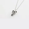 Wholesale Korean flash drill cute big head panda pendant long necklace sweater chain accessories new