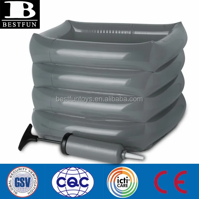Ecofriendly Vinyl Inflatable Foot Bath Tub Durble Plastic Folding
