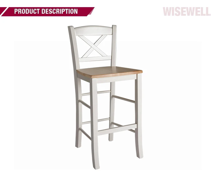 W-C-0613 Solid Wood seat Bar stool Bar chair