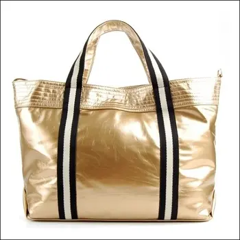 gold tote handbag