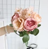 Home Real Looking Peony Rose Bouquet Wedding Artificial Hydrangea