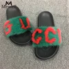 Wholesale New Design Women Luxury Mink Fur Slippers for Traveling Summer Fur Sandals Fashion Lady