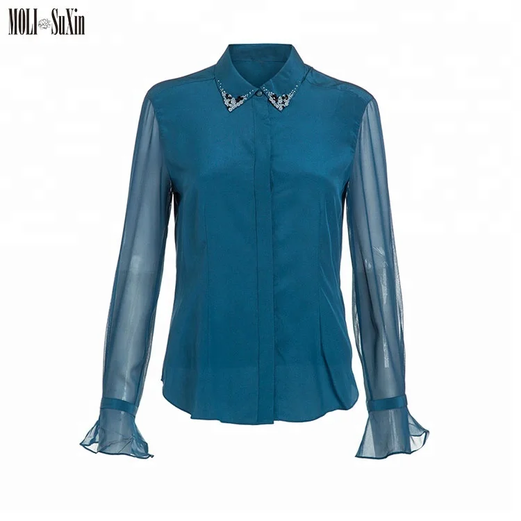 Venta al por mayor camisa de seda para mujer Compre online Venta al por mayor camisa de seda para mujer Compre online