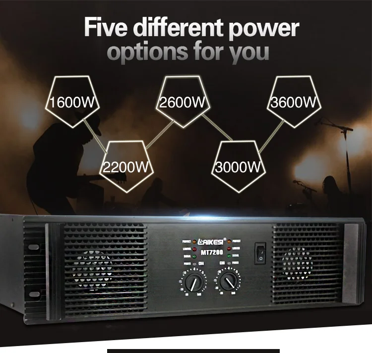 AMPLIFICADOR DE POTENCIA EST&Eacute;REO profesional LAIKESI AUDIO para sistema de sonido amplificador potente