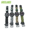 Wholesale Good Quality Paracord Watch Survival Emergency Kit Camping Hiking Paracord Bracelet Outdoor Survival Kit