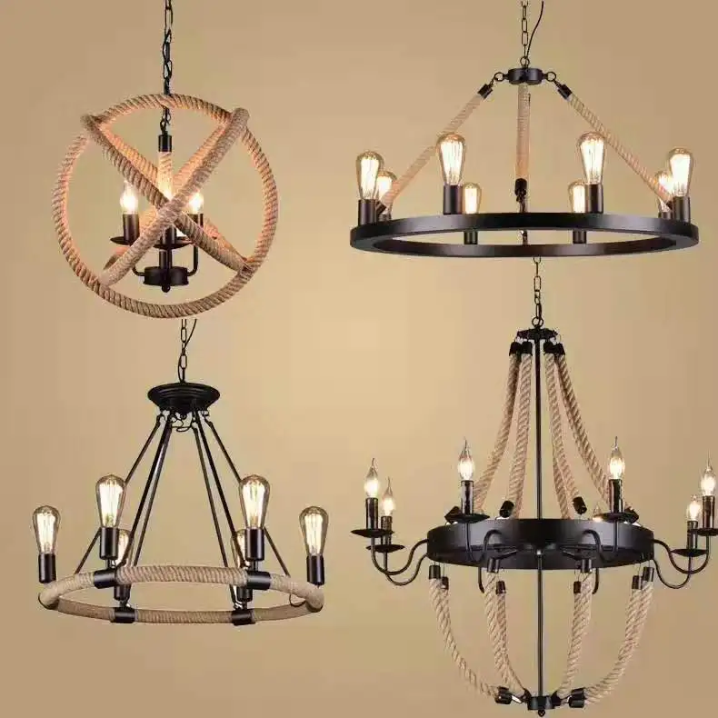 chinese style chandelier lowes kitchen ceiling lights china suppliers antique lamps hemp rope vintage pendant lamp