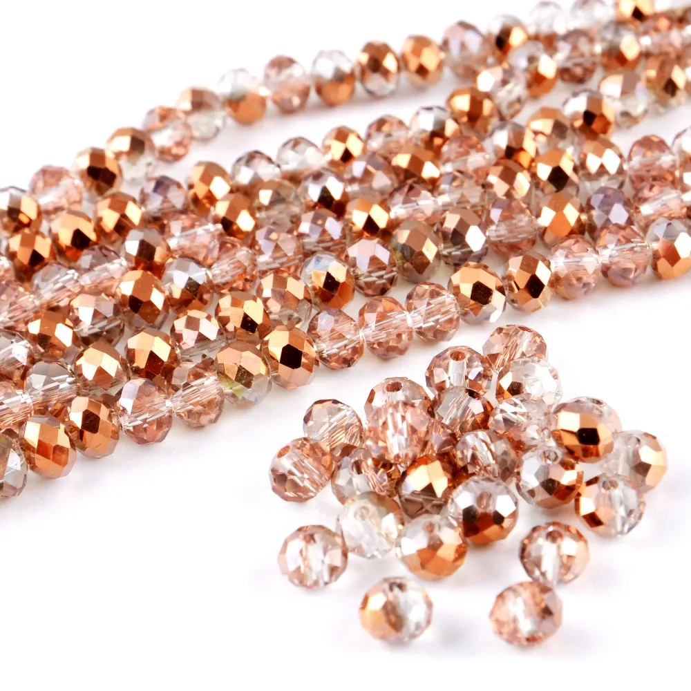 1mm/2mm/4mm/6mm/8mm Crystal Rondel Beads Faceted Glass Beads For