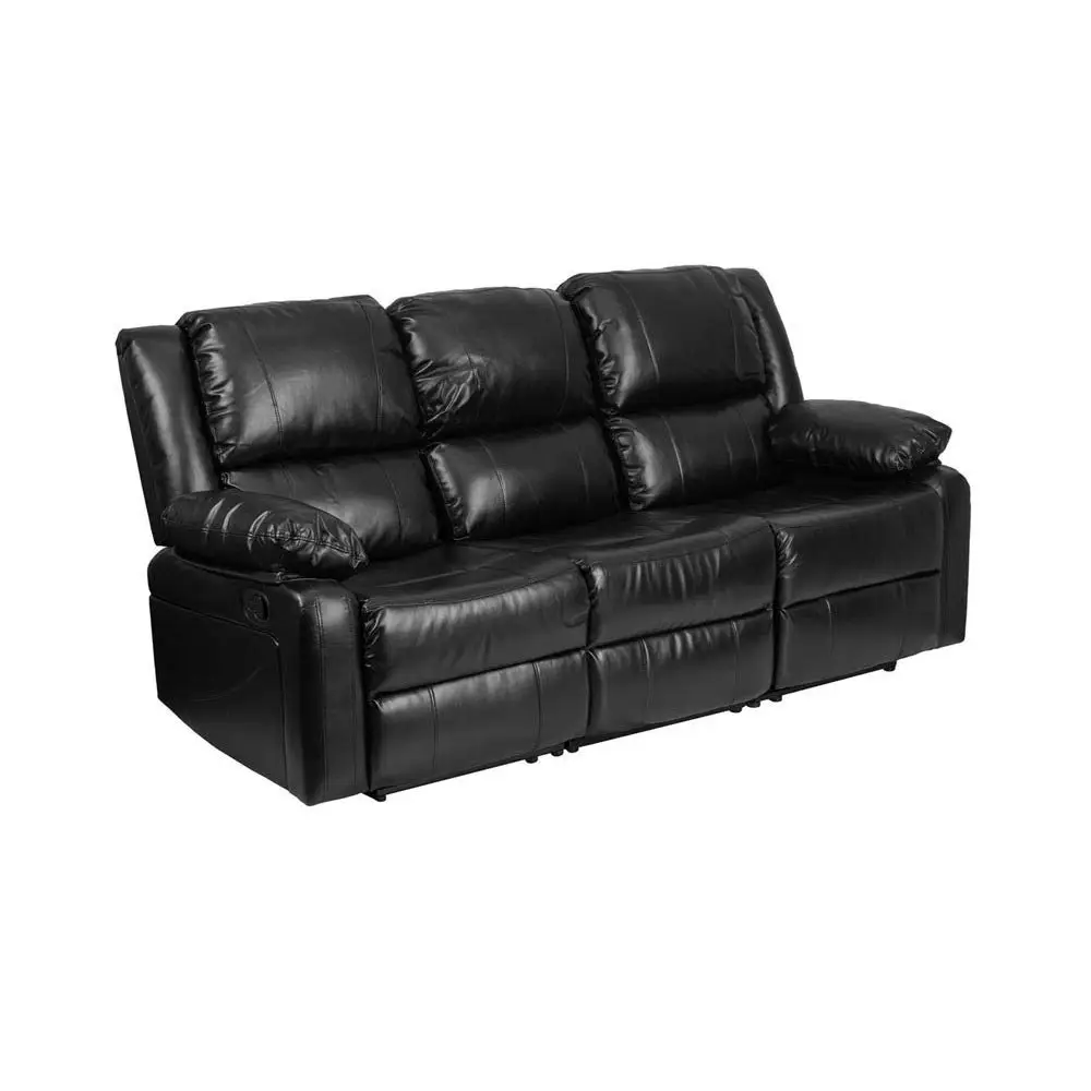 Cushions For Black Sofa Find Deals On Get Quotations Contemporary Harmony Series Black Leather Sofa With Two Built In Recliners Cushions Style Patio